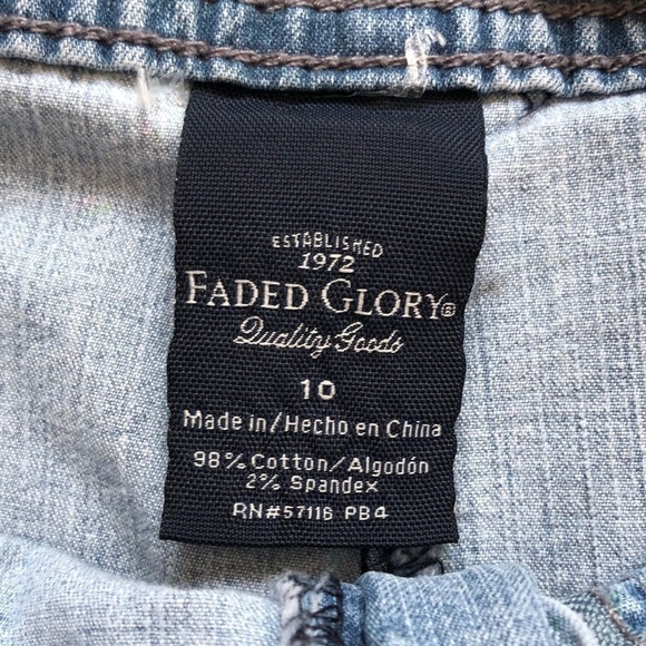 Vintage Faded Glory High Waist Mom Jeans Denim Shorts Size 10 - Picture 4 of 7